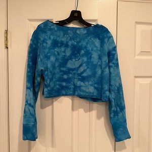 Free people tie dye cropped sweatshirt